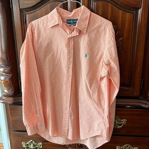 Men’s orange and white dress shirt Ralph Lauren